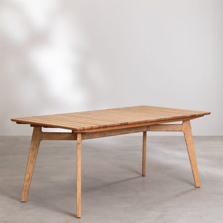 Tavolo da Giardino Rettangolare in Legno (180x90 cm) Naele