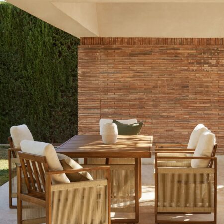 Tavolo da giardino rettangolare 200x100 cm in legno di acacia Nayely