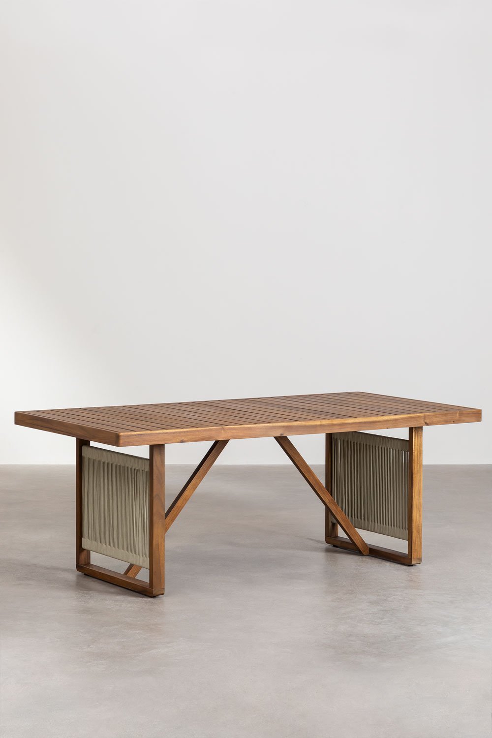 Tavolo da giardino rettangolare 200x100 cm in legno di acacia Nayely