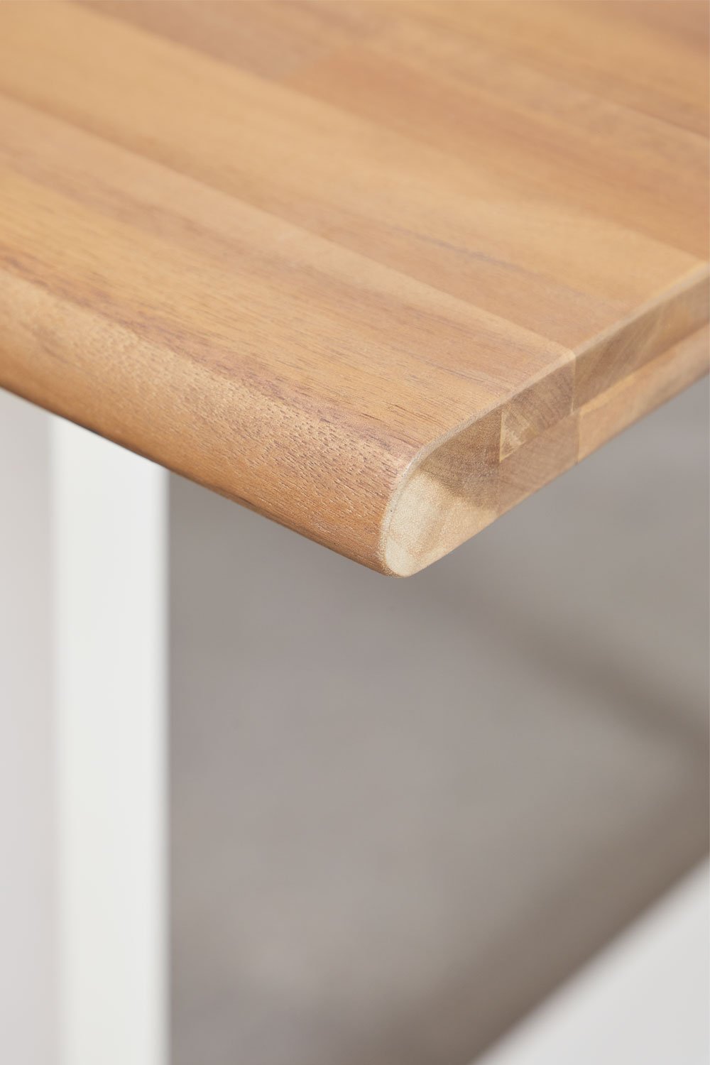 Tavolo da giardino rettangolare 180x90 cm in legno di acacia e acciaio Maupi