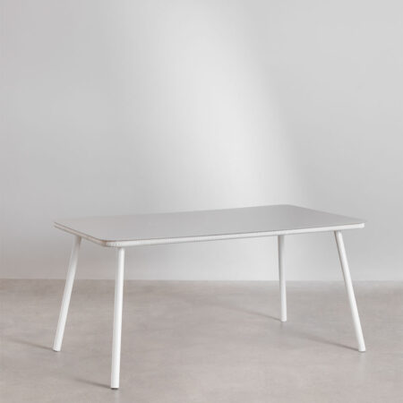 Tavolo da Giardino Rettangolare in Vetro e Alluminio (160x90 cm) Arhiza