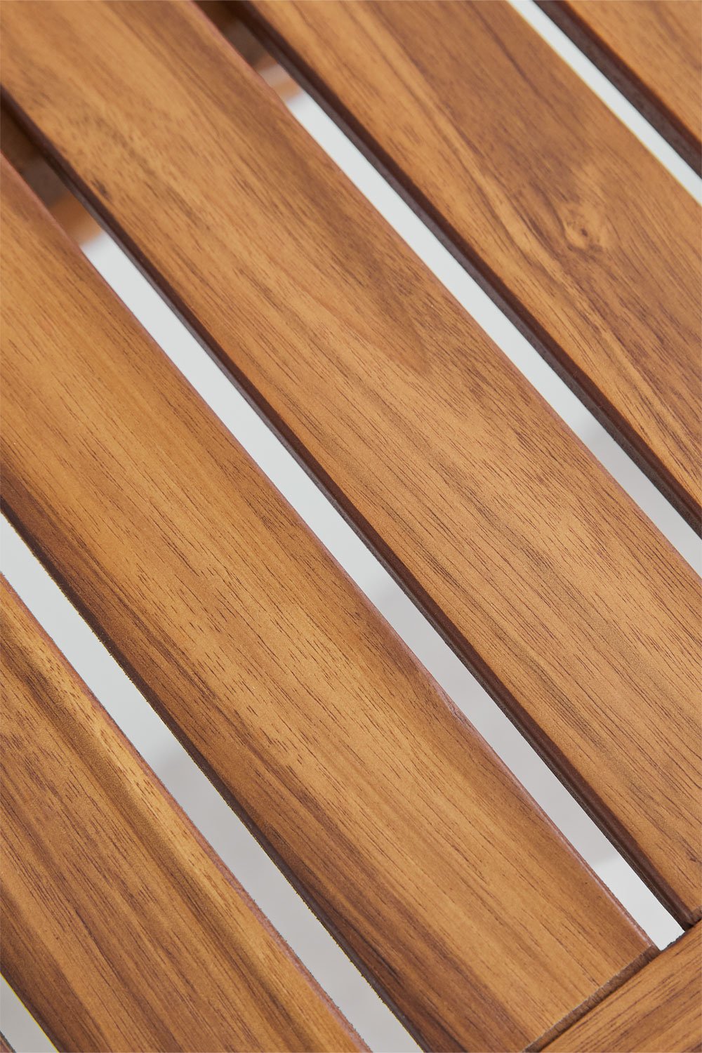Tavolo da giardino rettangolare 65x60 cm sospeso e pieghevole in legno di acacia Delawer