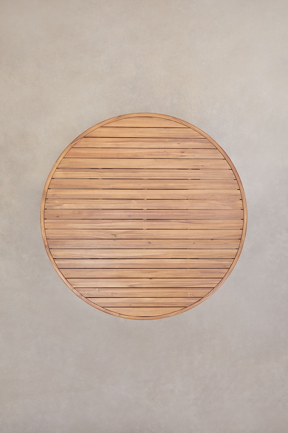 Tavolo da giardino rotondo in legno di acacia Danara