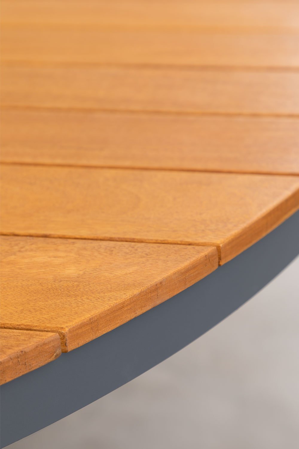Tavolo da giardino rotondo in alluminio e legno di eucalipto Archer