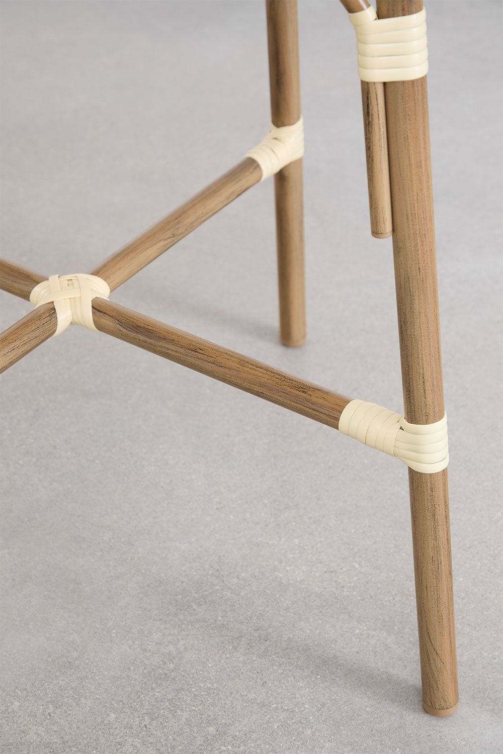 Tavolo da giardino rotondo Ø80 cm in alluminio e rattan sintetico Brielle Bistro