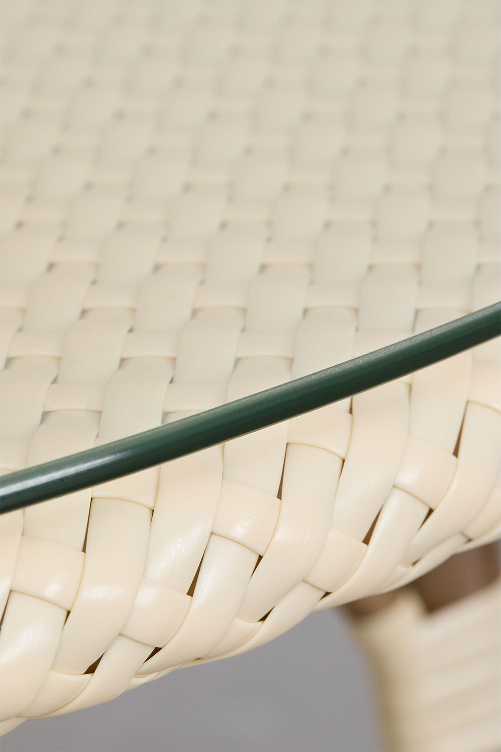 Tavolo da giardino rotondo Ø80 cm in alluminio e rattan sintetico Brielle Bistro