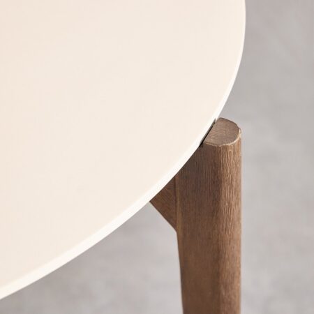 Tavolo da giardino rotondo in cemento e legno di acacia (Ø100 cm) Xajul