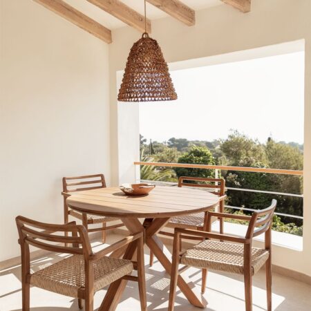 Tavolo da giardino rotondo in legno di acacia (Ø120 cm) Cinzia
