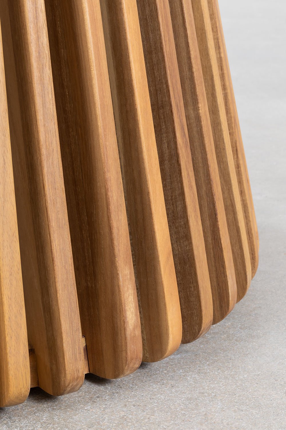Tavolo da giardino rotondo Ø120 cm in legno di acacia Mura