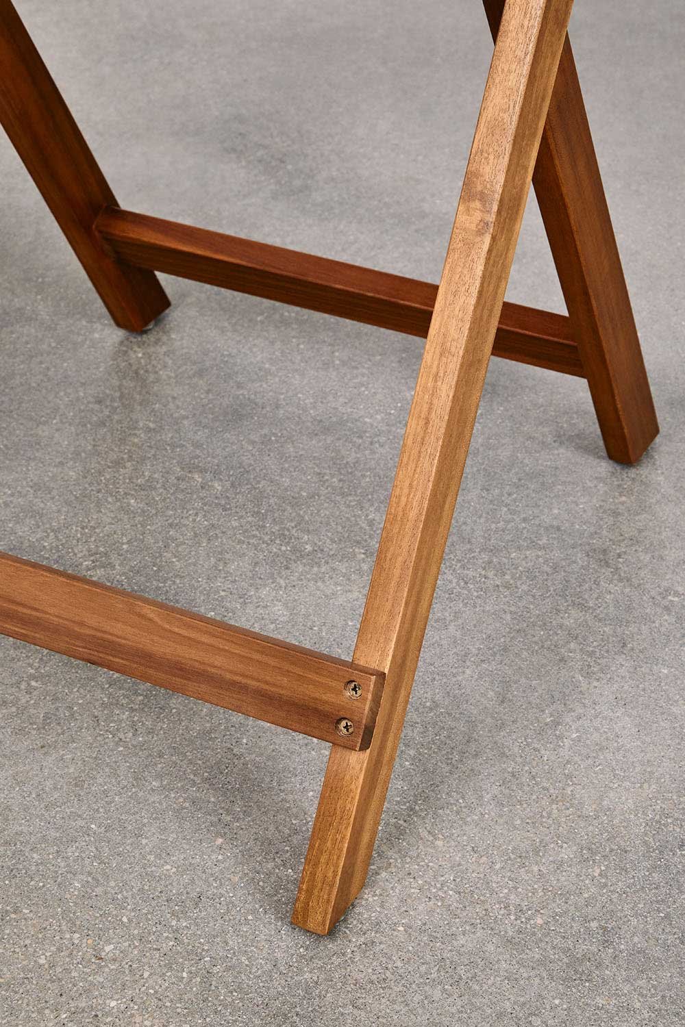 Tavolo da giardino rotondo Ø60 cm pieghevole in legno di acacia Delawer