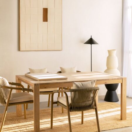 Tavolo da pranzo rettangolare allungabile in legno (170-260x95 cm) Quëbi