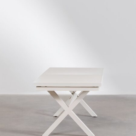 Tavolo da pranzo allungabile rettangolare in alluminio (180-240x90 cm) Karena