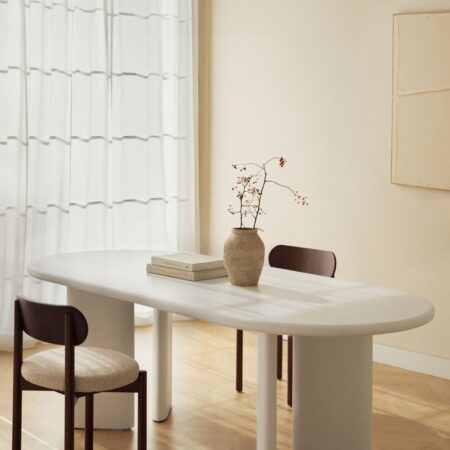 Tavolo da pranzo ovale 220x100 cm in MDF Loulou