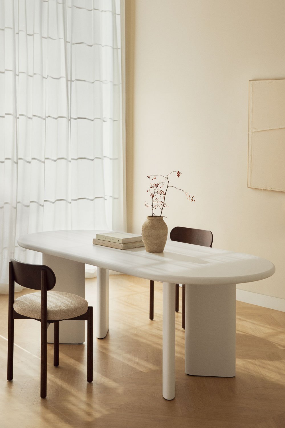 Tavolo da pranzo ovale 220x100 cm in MDF Loulou