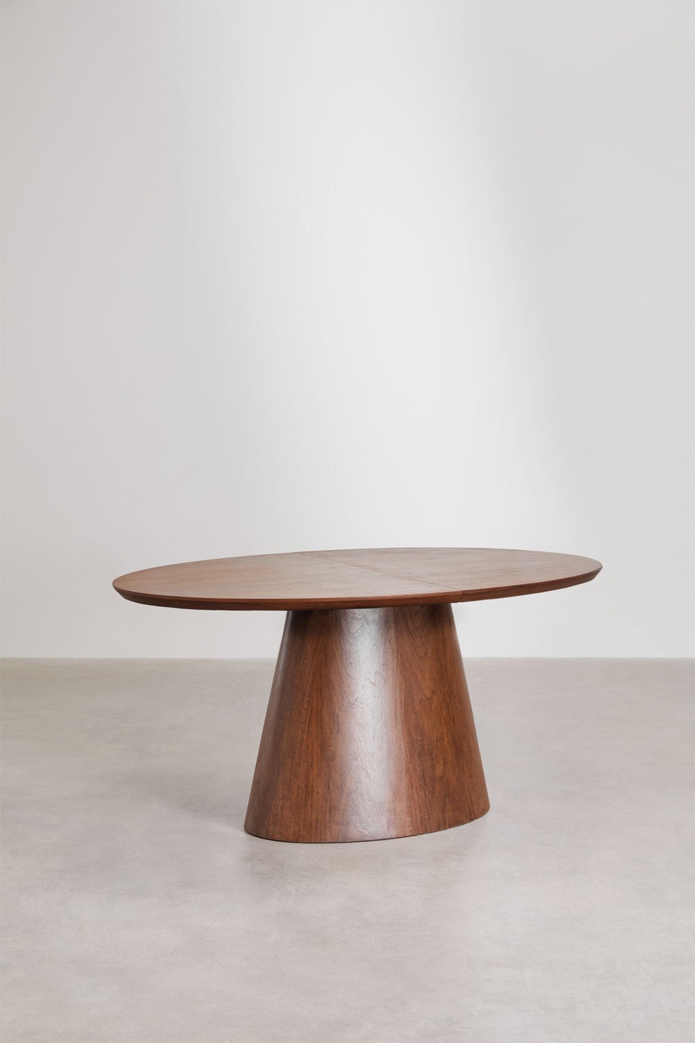 Tavolo da pranzo ovale 160-200x100 cm allungabile in MDF e impiallacciatura Gala