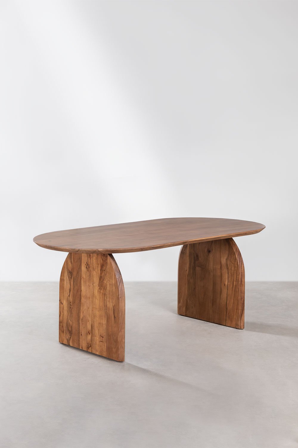 Tavolo da pranzo ovale in legno di acacia (200x100 cm) Bedum