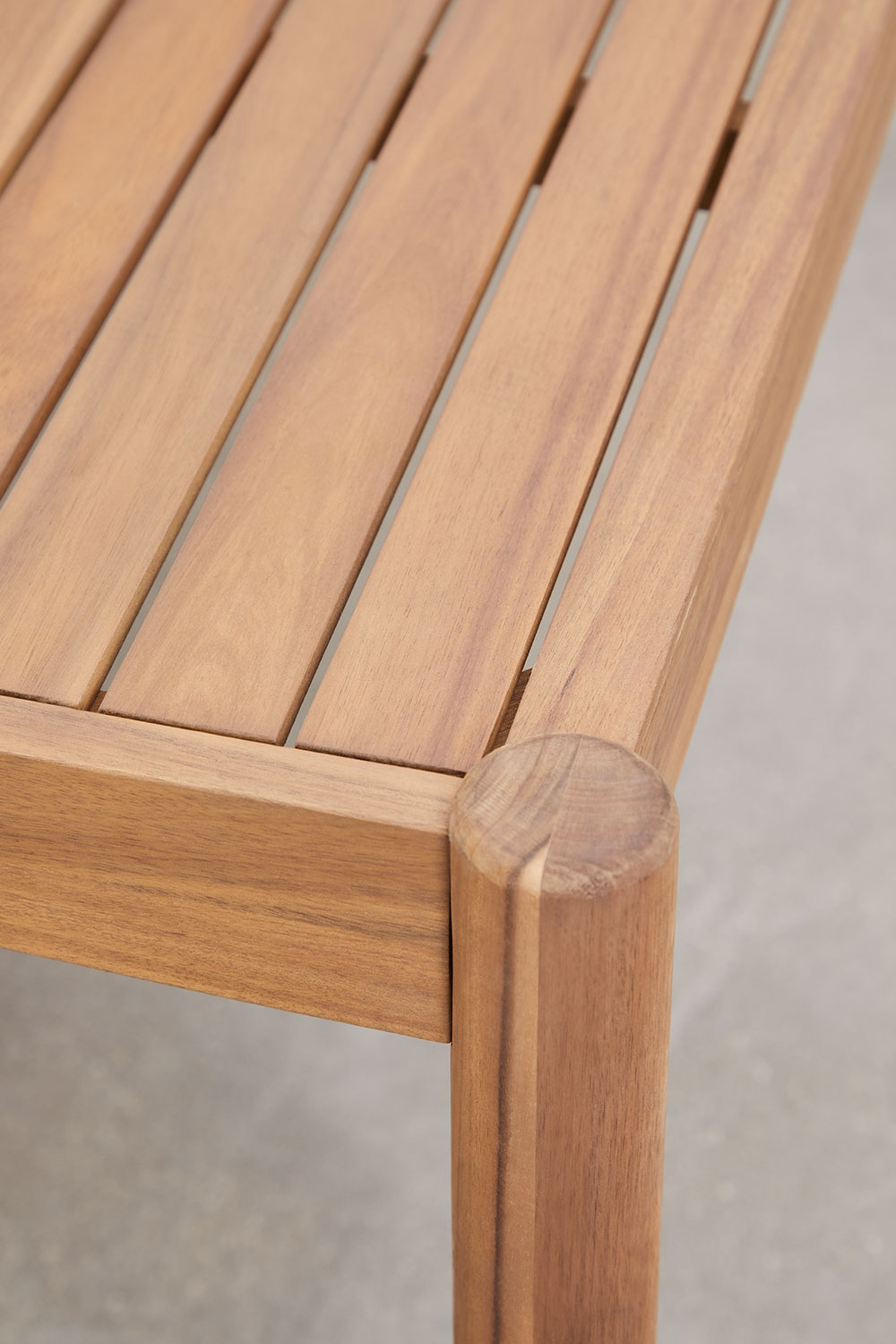 Tavolo da pranzo quadrato 150x150 cm in legno di acacia Aderyn