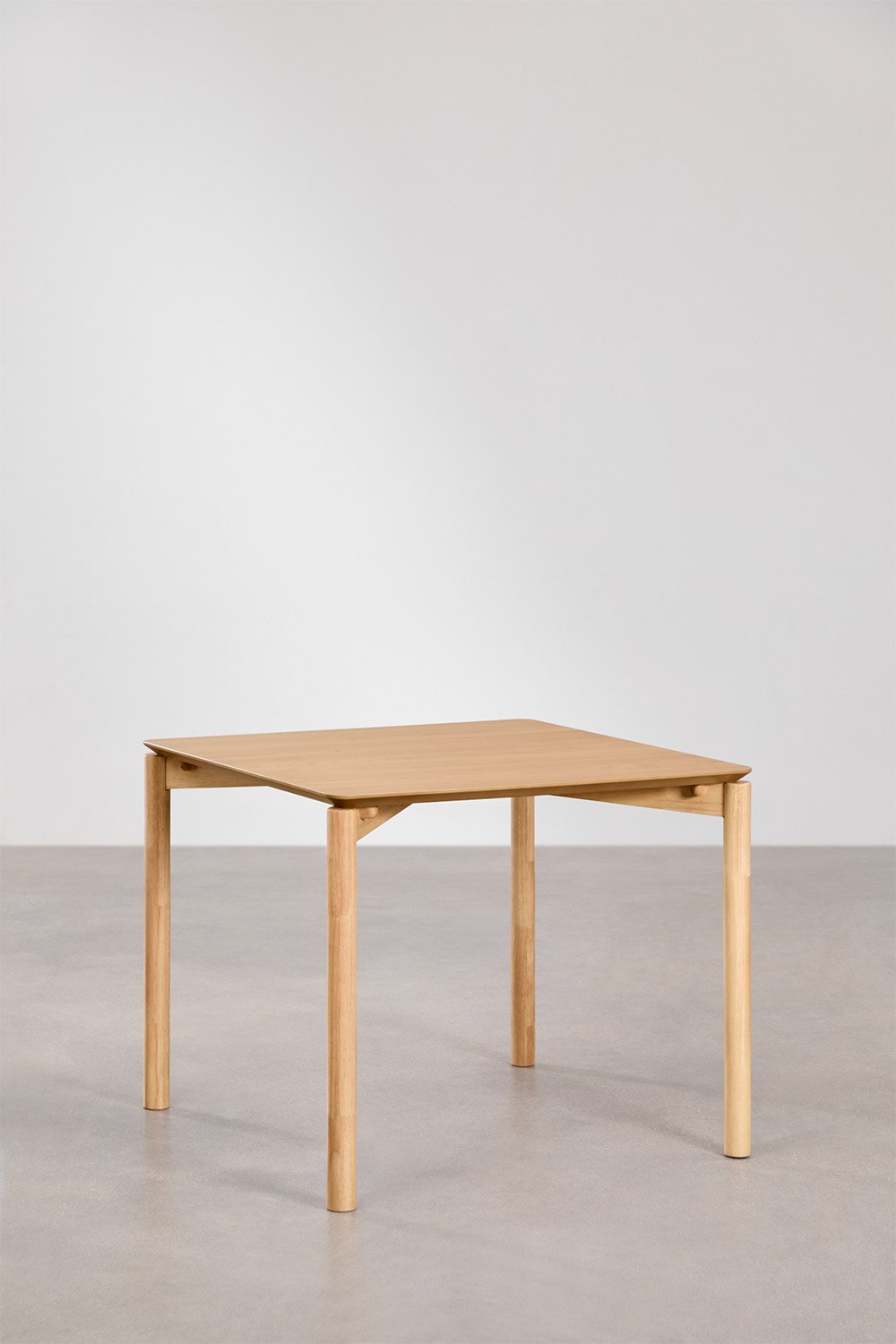 Tavolo da pranzo quadrato 90x90 cm in MDF con impiallacciatura in rovere Munden