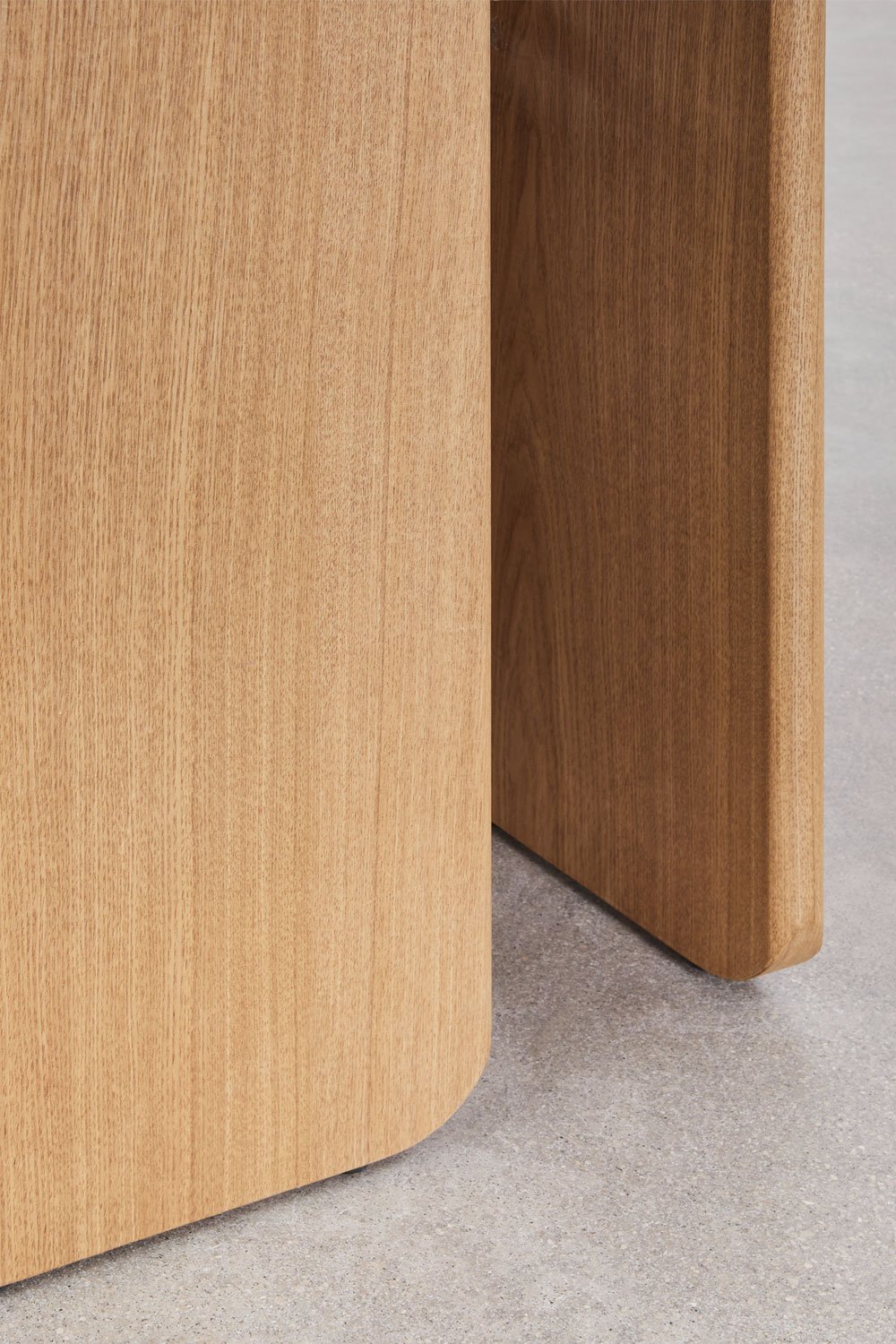 Tavolo da pranzo quadrato 100x100 cm in MDF e impiallacciatura di frassino Ginger