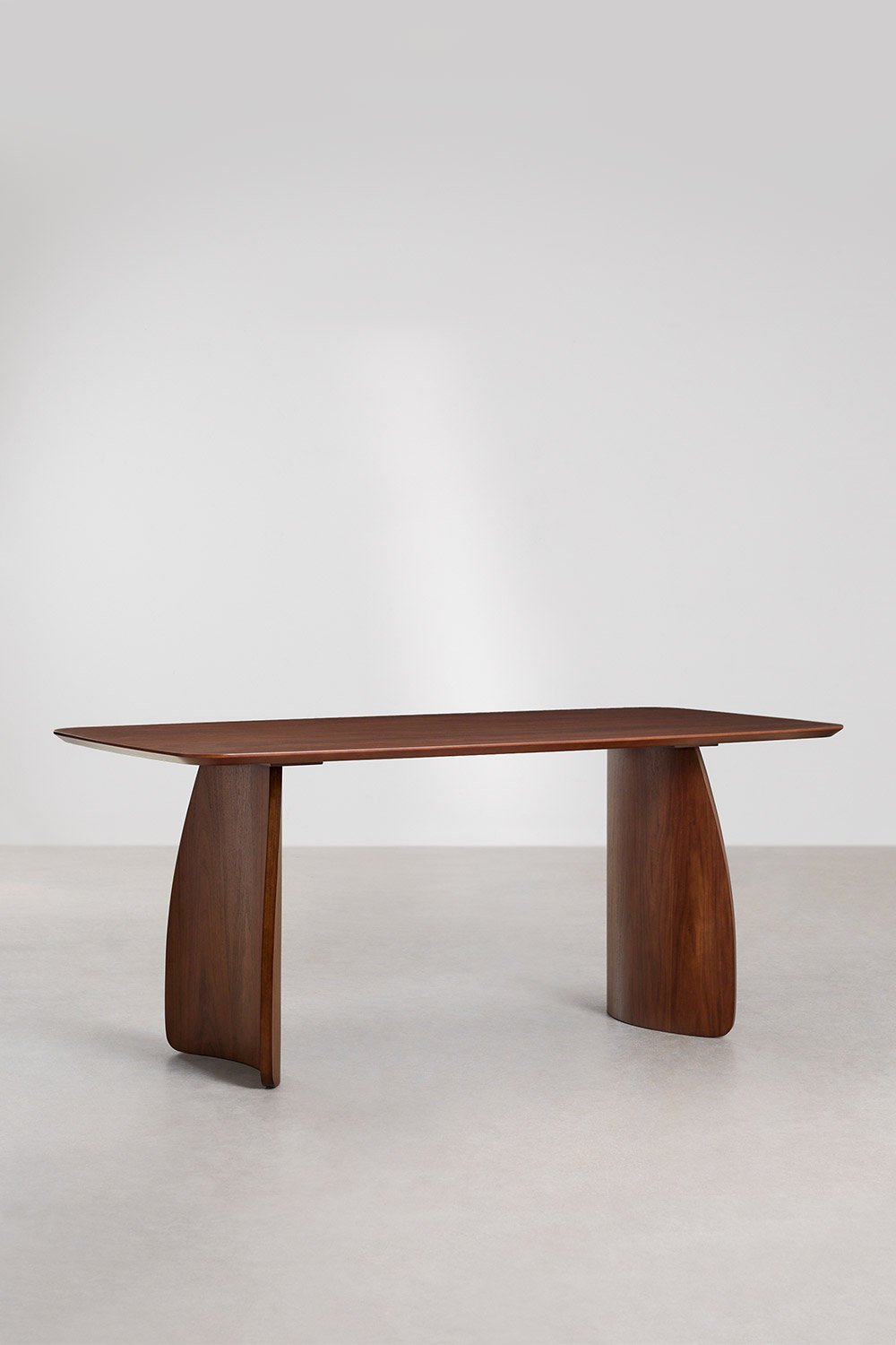 Tavolo da pranzo rettangolare 180x90 cm in MDF con impiallacciatura in noce Luanda