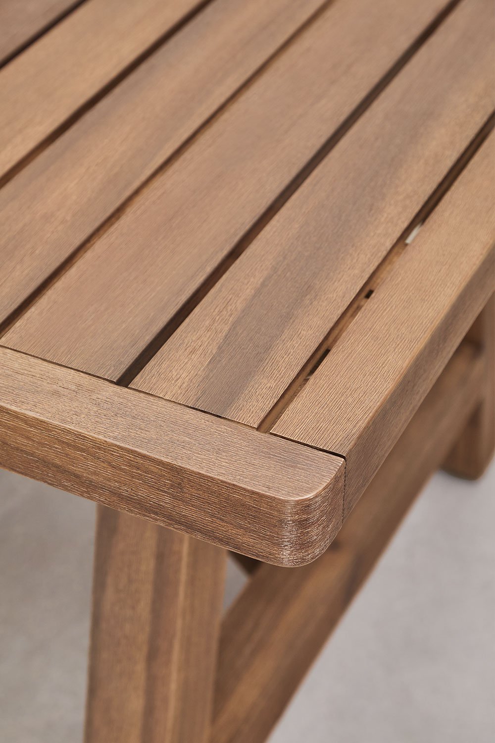 Tavolo da pranzo rettangolare 200-260-320x100 cm allungabile in legno di acacia Dubai