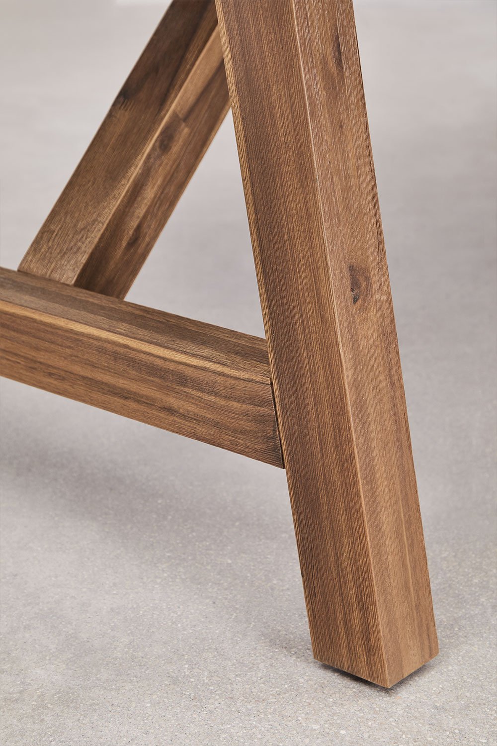 Tavolo da pranzo rettangolare 200-260-320x100 cm allungabile in legno di acacia Dubai