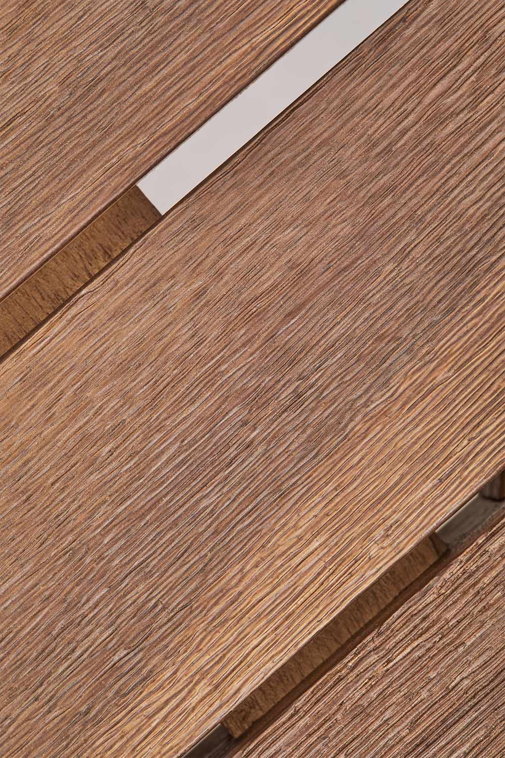Tavolo da pranzo rettangolare 200-260-320x100 cm allungabile in legno di acacia Dubai