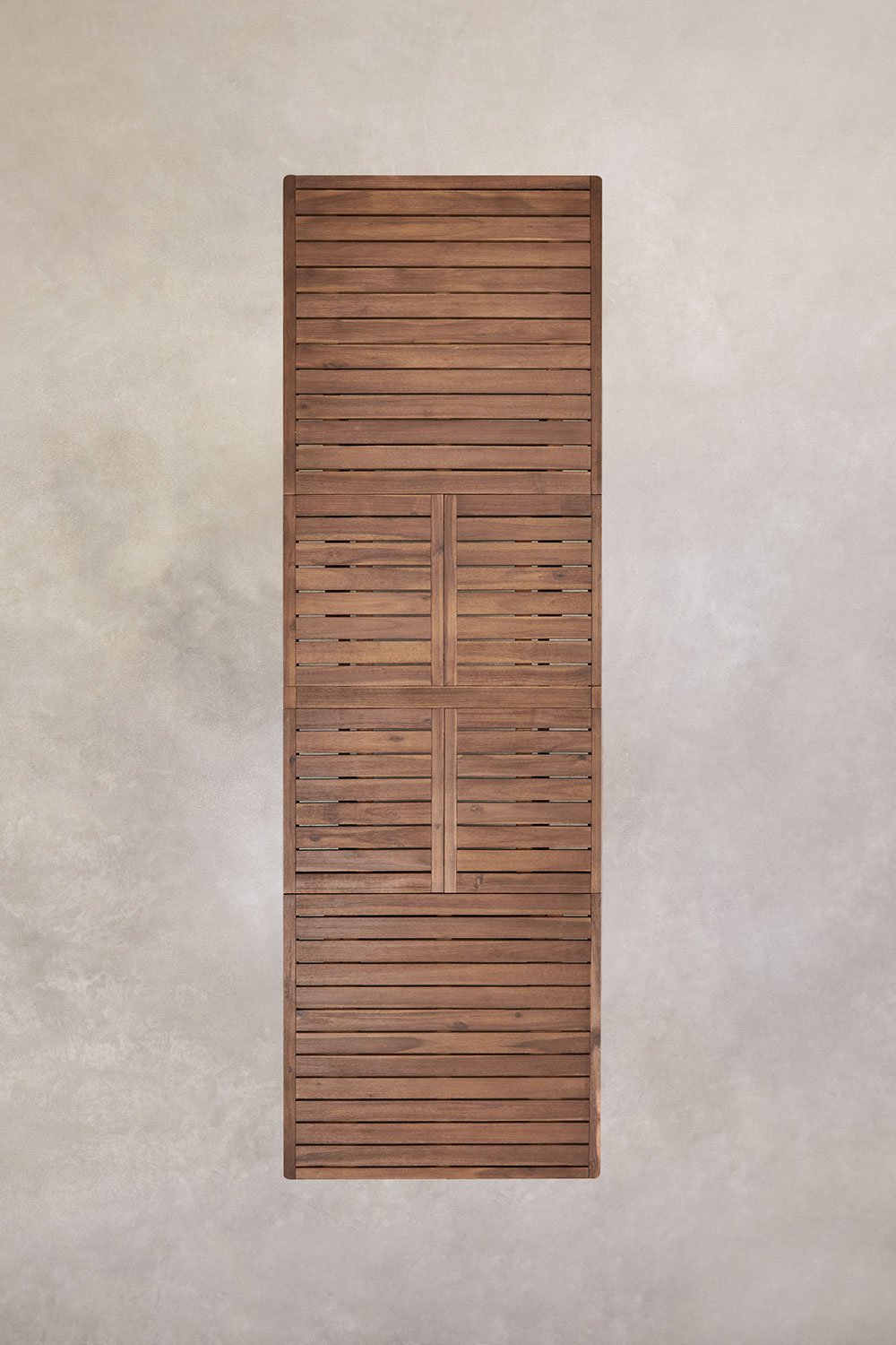 Tavolo da pranzo rettangolare 200-260-320x100 cm allungabile in legno di acacia Dubai