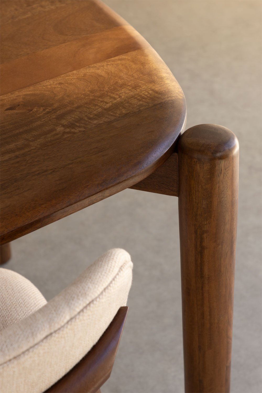 Tavolo da pranzo rettangolare 200x90 cm in legno di mango Gina