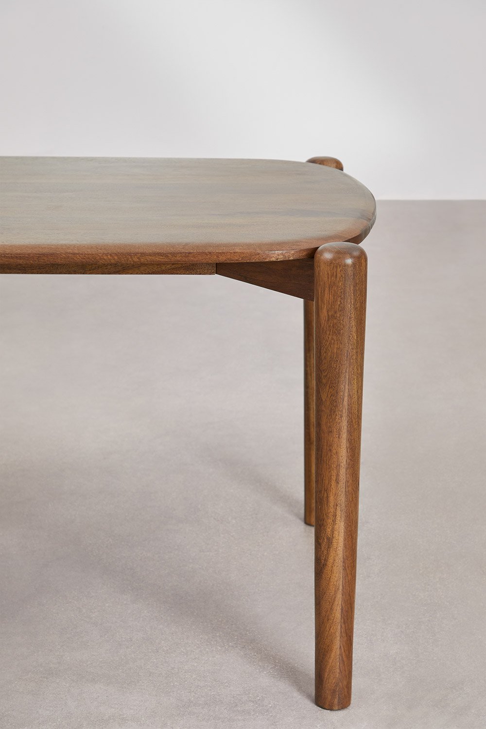 Tavolo da pranzo rettangolare 200x90 cm in legno di mango Gina