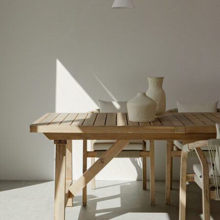 Tavolo da Pranzo Rettangolare Allungabile in Legno di Acacia (200-250-300x100 cm) Dubai