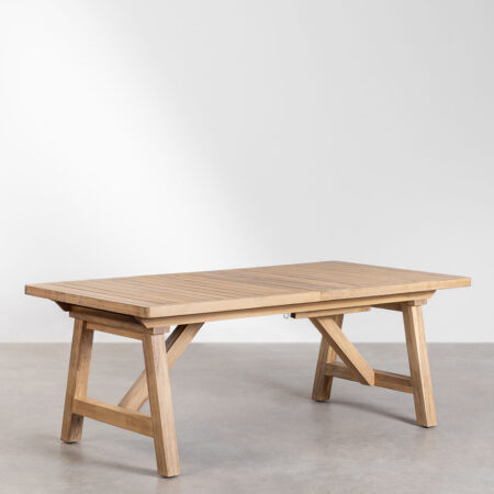 Tavolo da Pranzo Rettangolare Allungabile in Legno di Acacia (200-250-300x100 cm) Dubai
