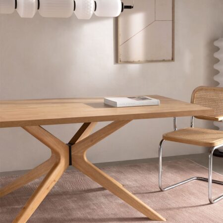 Tavolo da pranzo rettangolare in legno (180x90 cm) Arnaiz