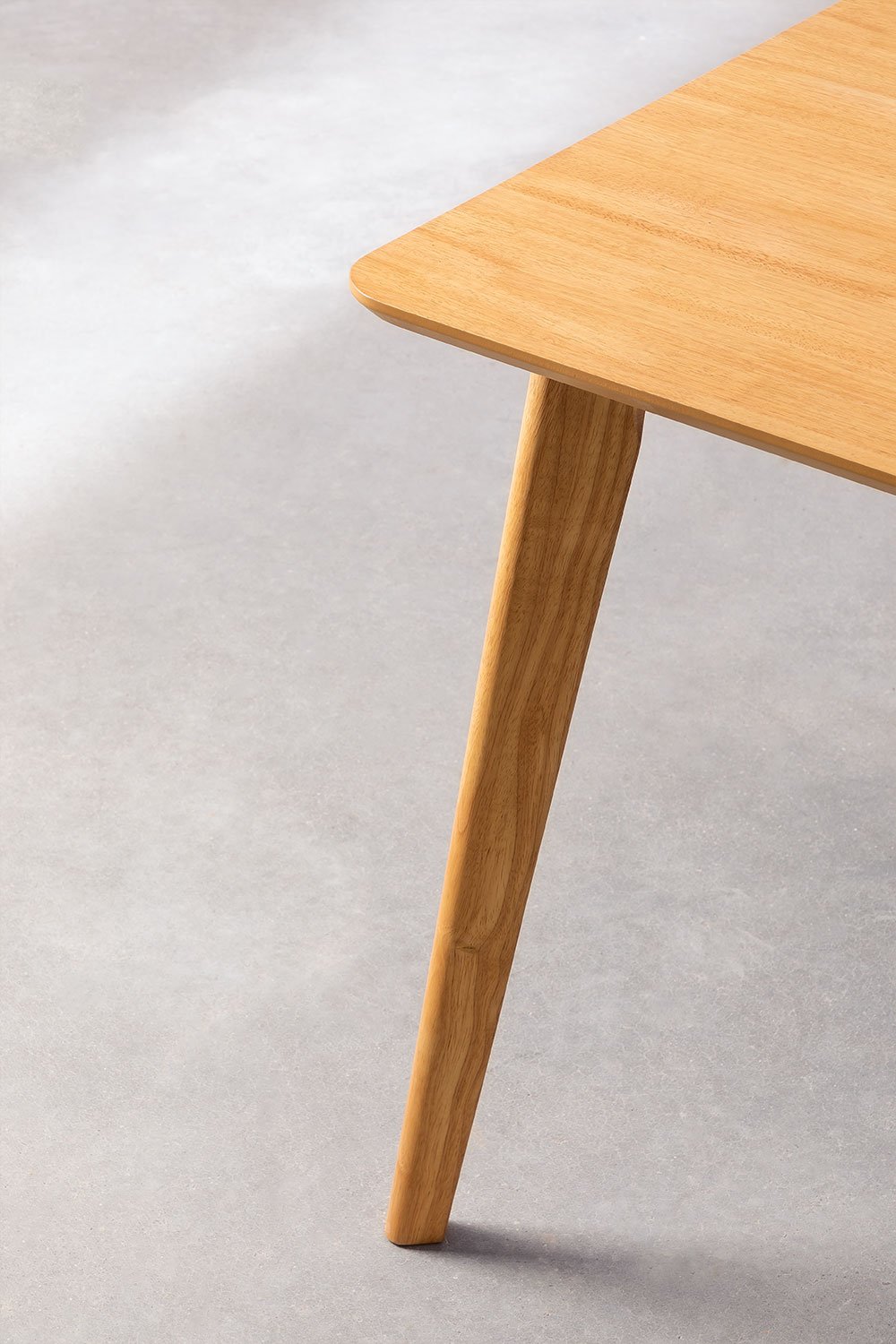 Tavolo da pranzo rettangolare 180x90 cm in MDF e legno di gomma Kerhen