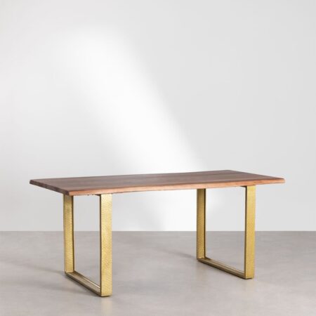 Tavolo da pranzo rettangolare in legno di acacia (180x90 cm) Assier