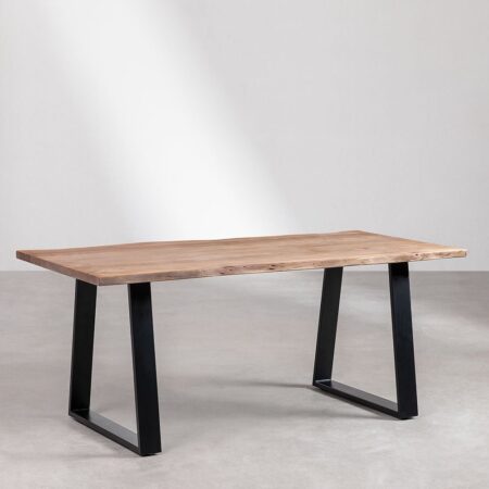 Tavolo da Pranzo Rettangolare in Legno di Acacia (180x90 cm) Varena
