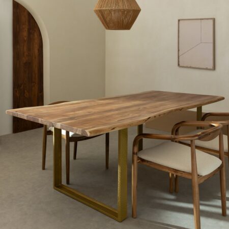 Tavolo da pranzo rettangolare in legno di acacia (220x105 cm) Assier