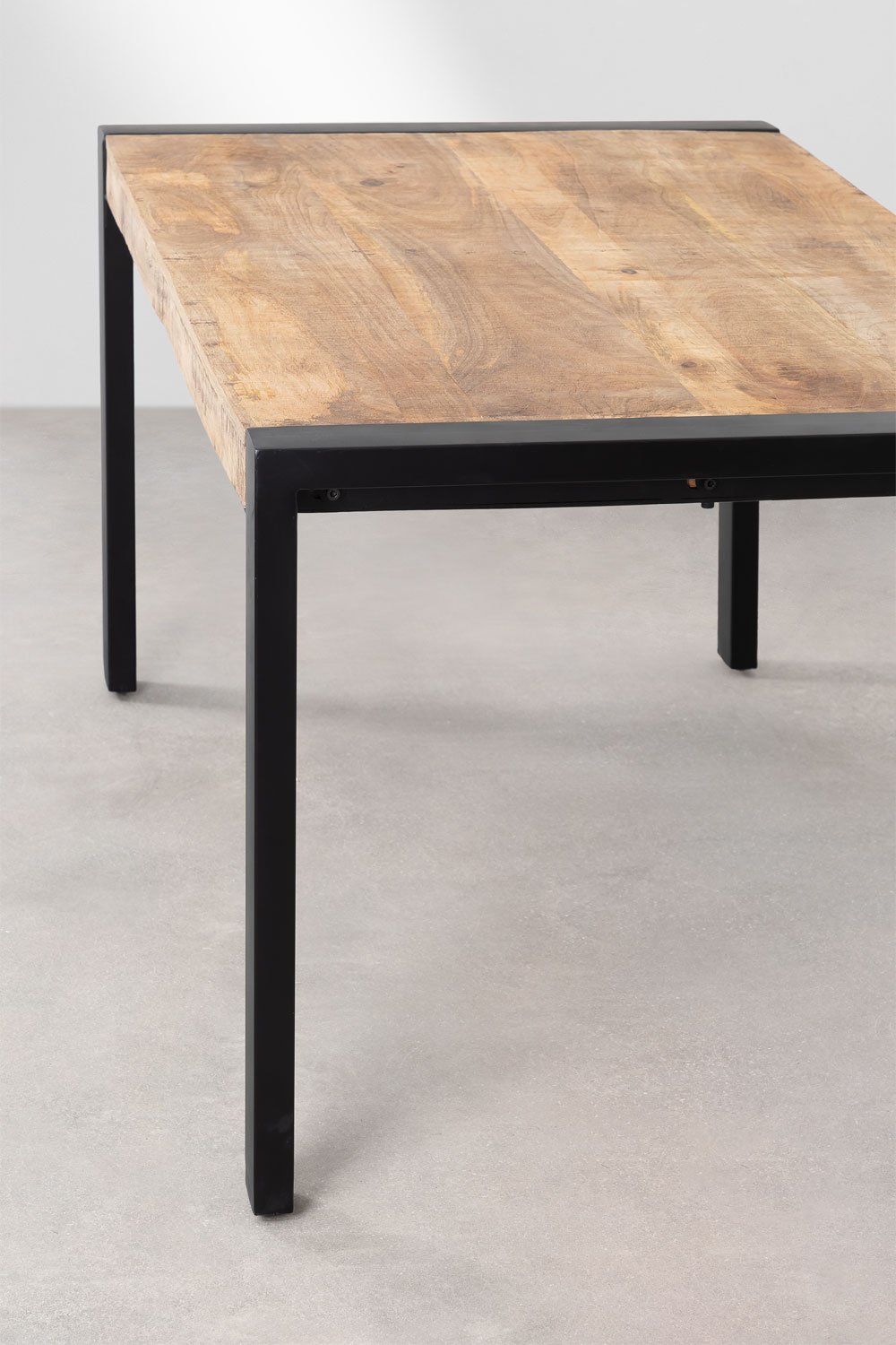 Tavolo da pranzo rettangolare in legno di mango (160x90 cm) Acki