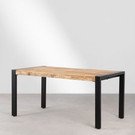 Tavolo da pranzo rettangolare in legno di mango (160x90 cm) Acki