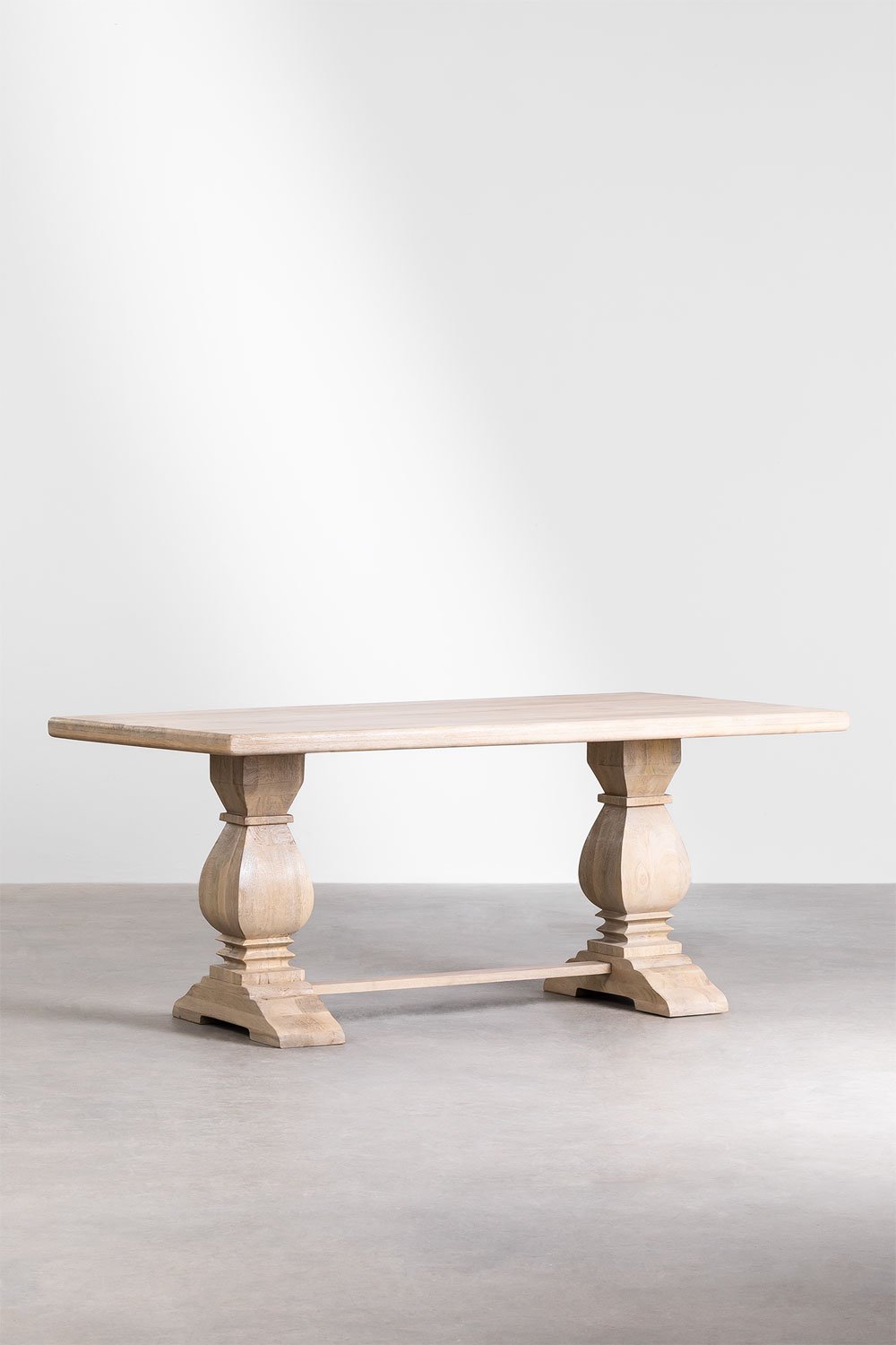 Tavolo da pranzo rettangolare in legno di mango (180x100 cm) Sanzia