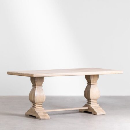 Tavolo da pranzo rettangolare in legno di mango (180x100 cm) Sanzia