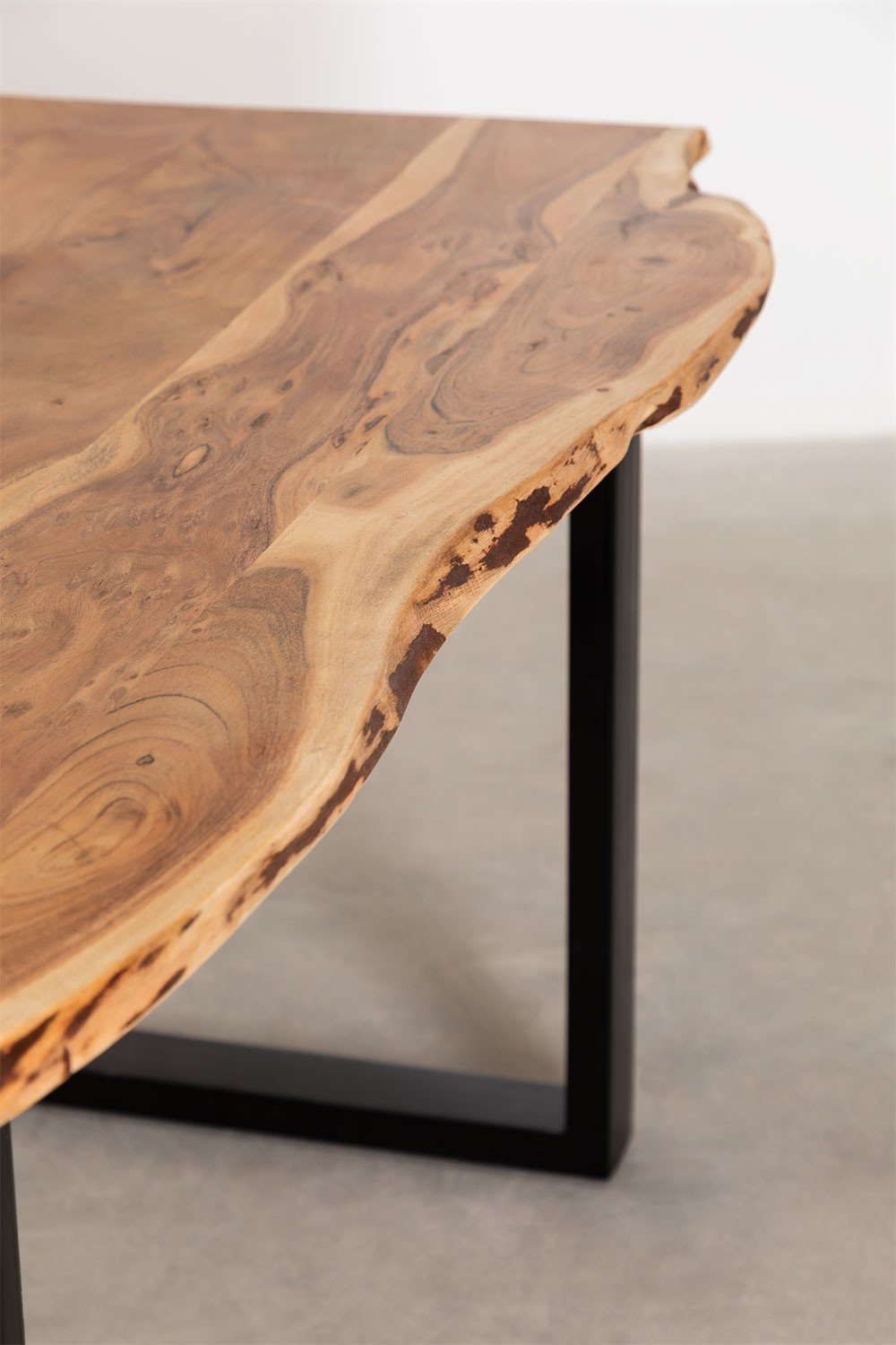 Tavolo da pranzo rettangolare in legno riciclato (160x90 cm) Stile Sami