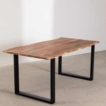 Tavolo da pranzo rettangolare in legno riciclato (180x100 cm) Stile Sami