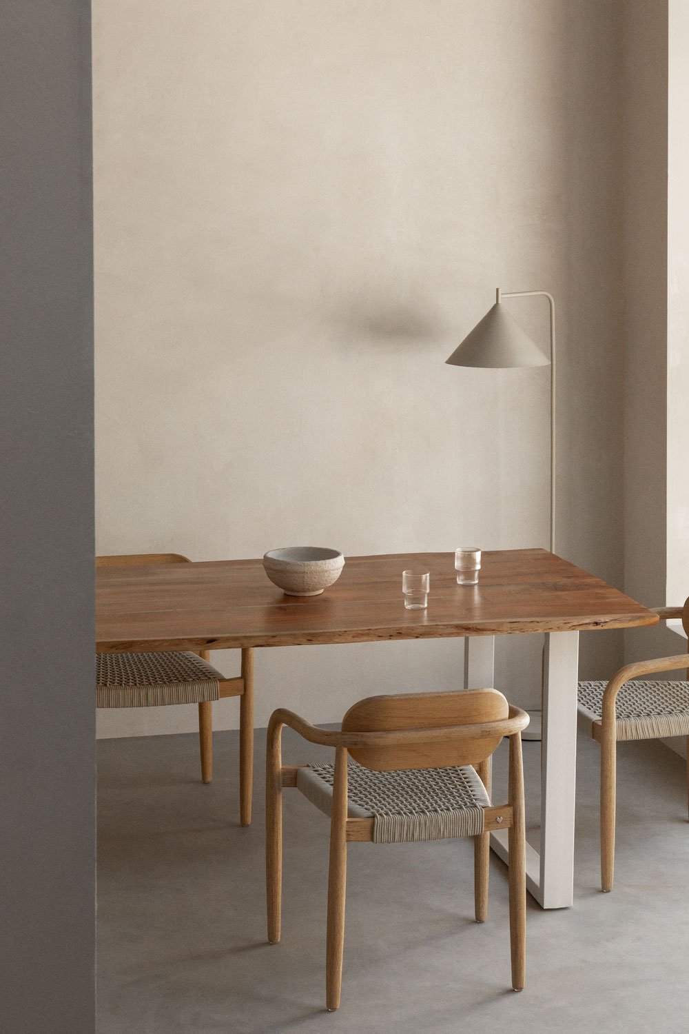 Tavolo da pranzo rettangolare in legno di acacia Sami