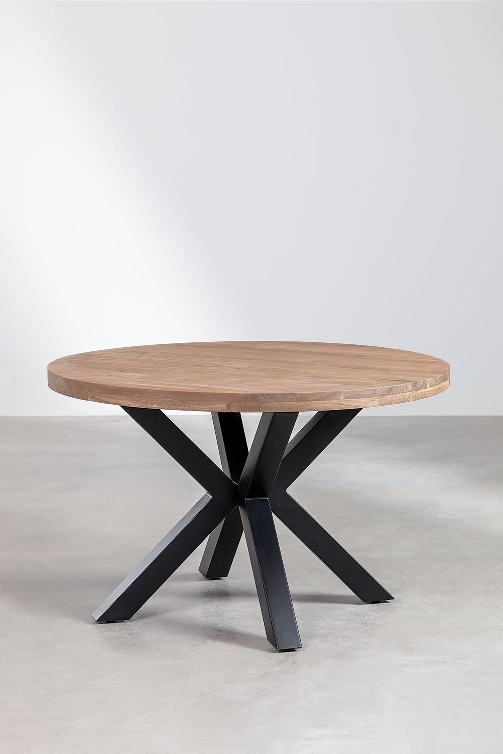 Tavolo da Pranzo Rotondo in Legno di Acacia (Ø120 cm) Corana