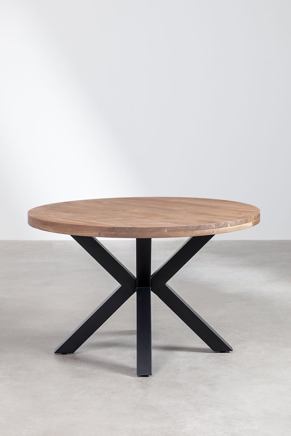 Tavolo da Pranzo Rotondo in Legno di Acacia (Ø120 cm) Corana