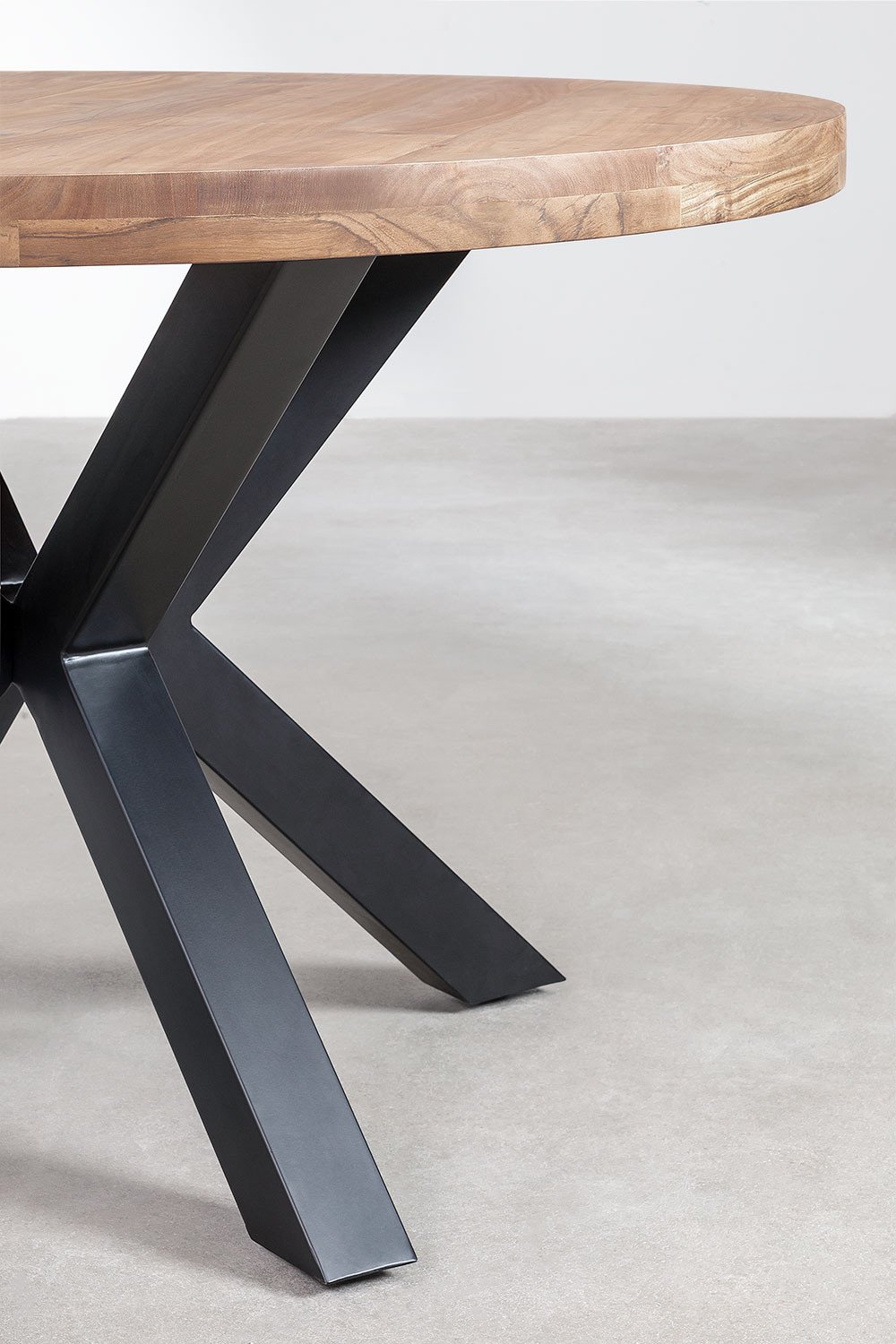 Tavolo da Pranzo Rotondo in Legno di Acacia (Ø120 cm) Corana