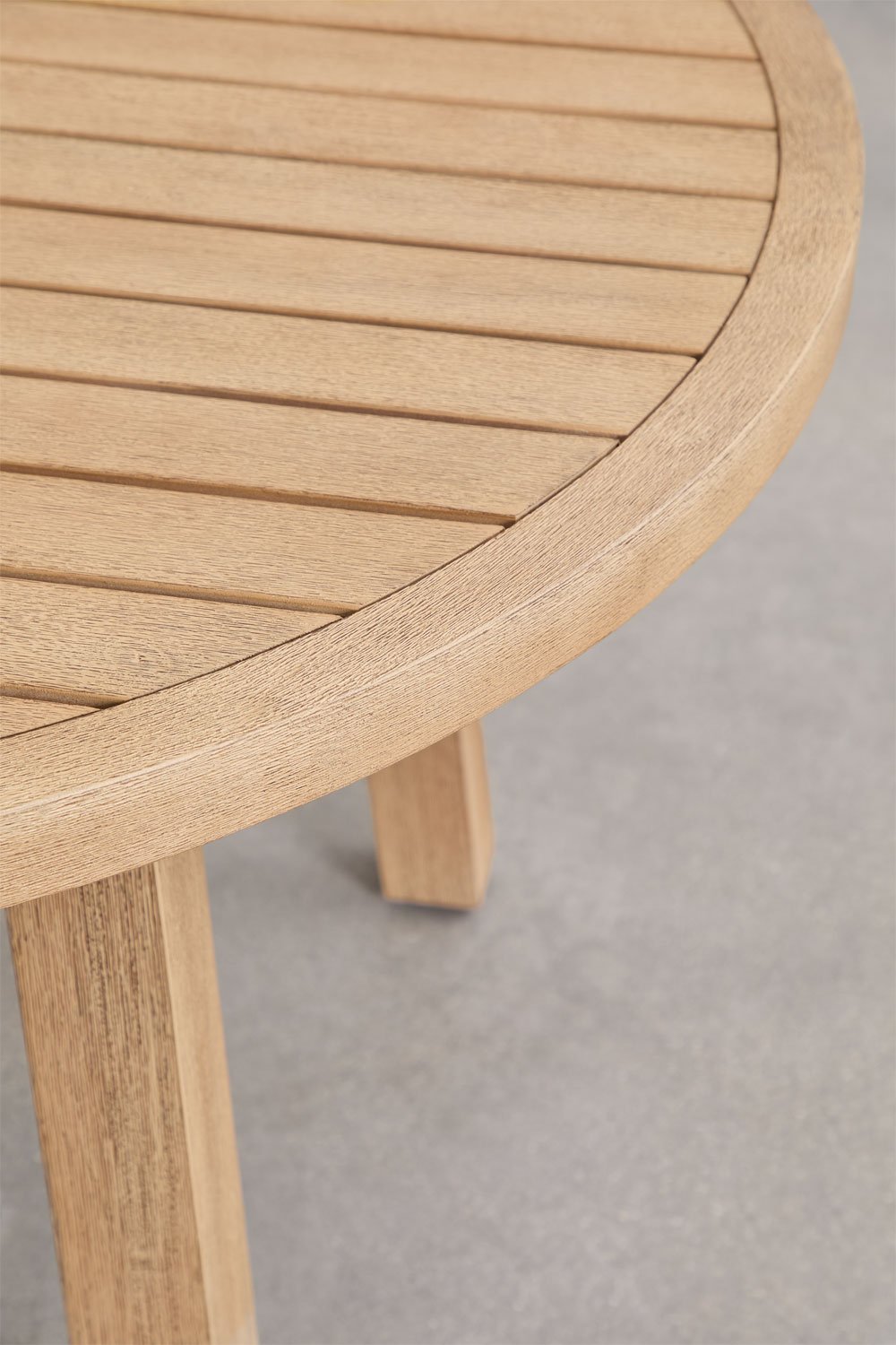 Tavolo da pranzo rotondo in legno di acacia (Ø120 cm) Dubai