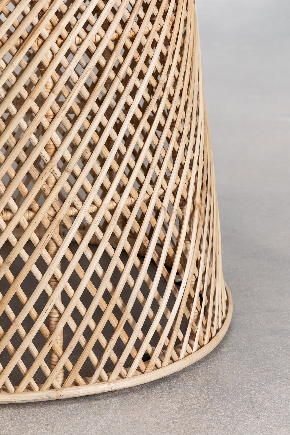 Tavolo da pranzo rotondo in legno di mango e rattan (Ø140 cm) Suzane