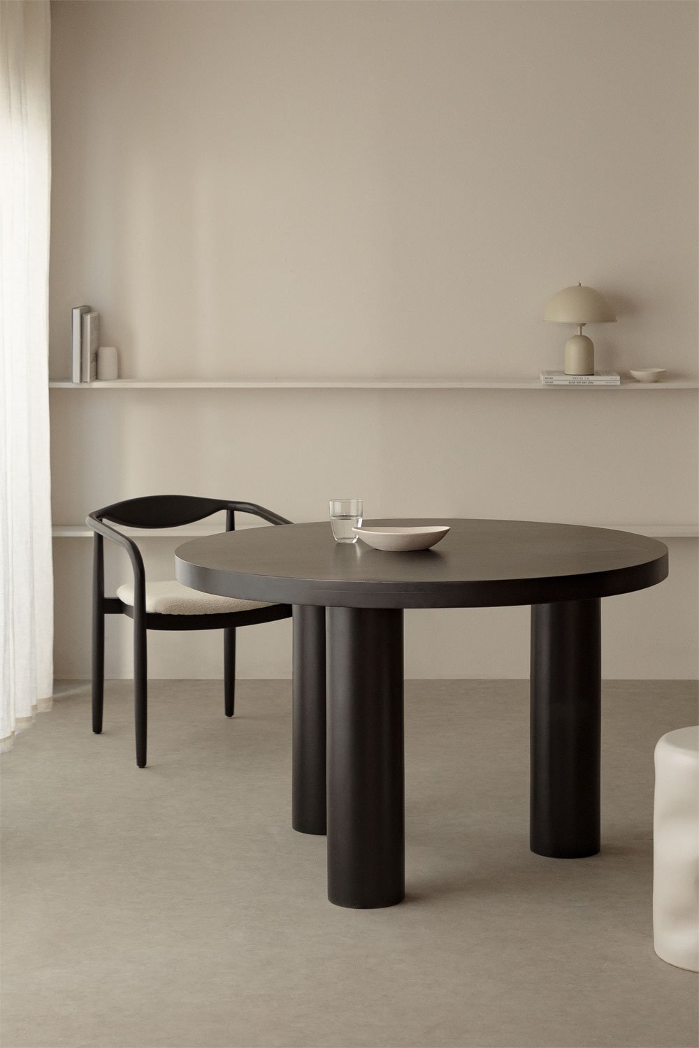 Tavolo da pranzo rotondo in legno di mango (Ø120 cm) Amanza
